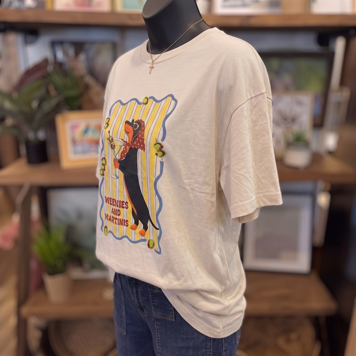 Soft Washed Weenies Top | Bone — Angled view