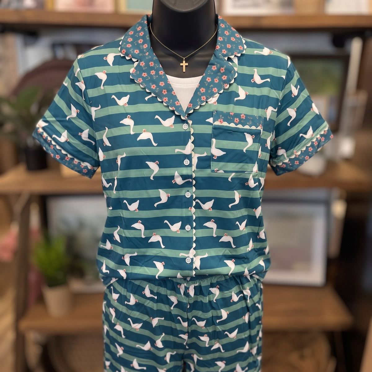 Farm Girl Luxe PJ Set | Silly Goose — Front view on mannequin