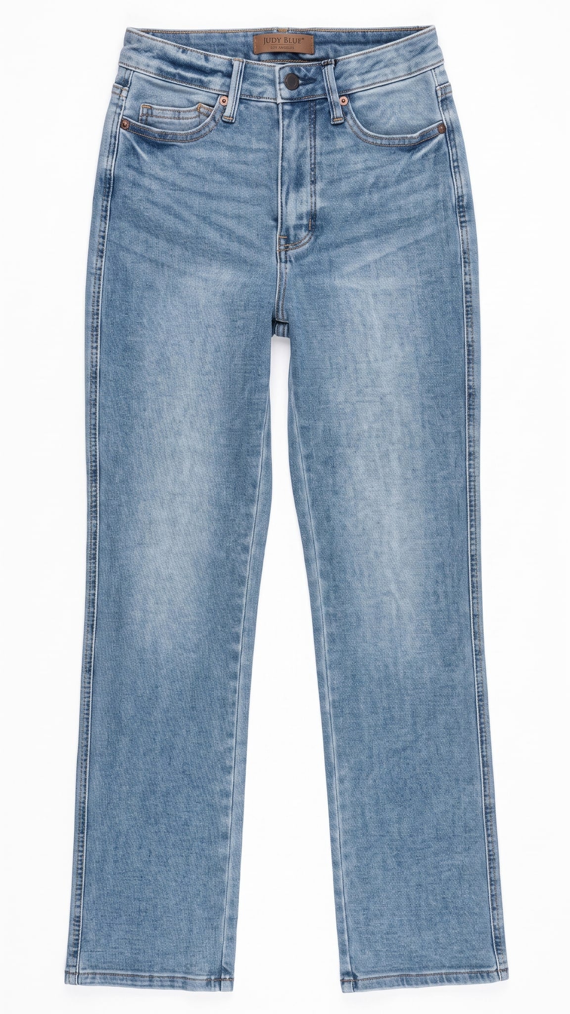 Judy Blue High Waisted T.C. Slim Straight Jeans — Front view
