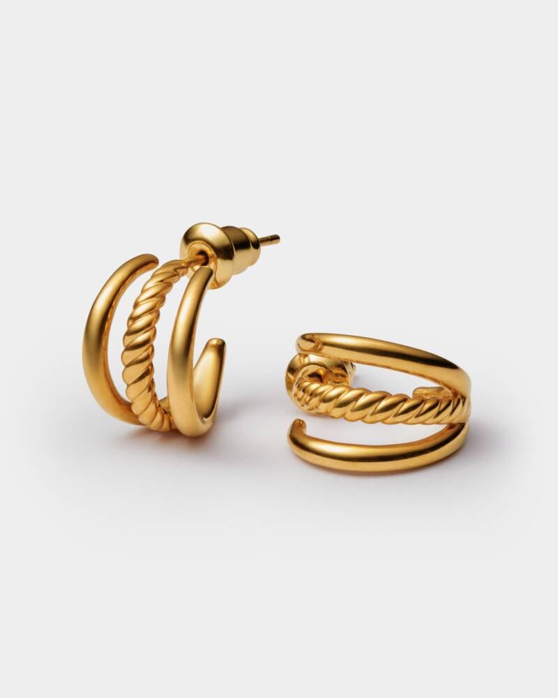 Katie Loxton Laia Illusion Hoop Earrings | Gold Coated