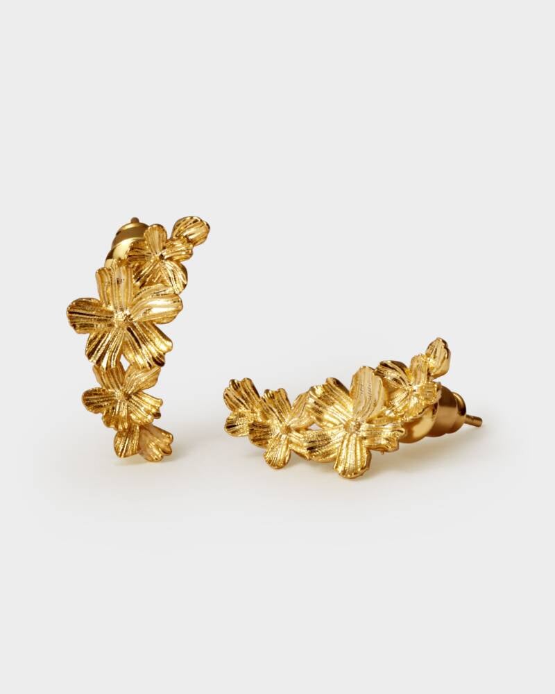 Katie Loxton Floramour Crawler Earrings | Gold Coated