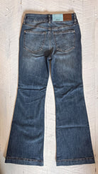 Judy Blue Petite Flare Jeans | Medium Wash — Back view