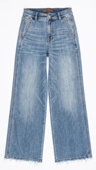 Judy Blue High Waisted Retro Wide | Medium Wash — Front view