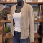 Be Cool Knit Cardigan | Stone — Angled view