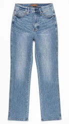 Judy Blue High Waisted T.C. Slim Straight Jeans — Front view