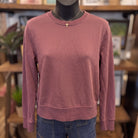 Be Cool Everyday Essential Lightweight Crewneck Top | Merlot — Front view