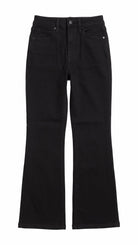Judy Blue High Waisted Petite Tummy Control Bootcut Jean | Black — Front view