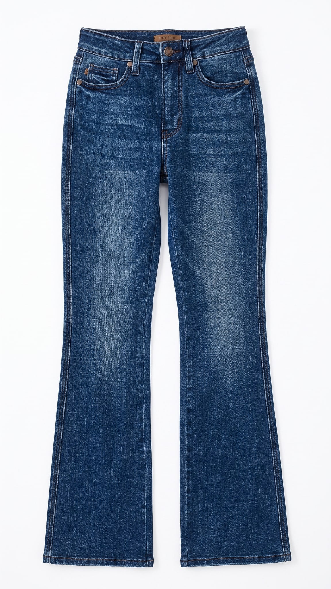 Judy Blue High Waisted Tummy Control Bootcut | Dark Wash — Front view