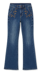 Judy Blue Daisy Bootcut | Saddle Blue — Front view