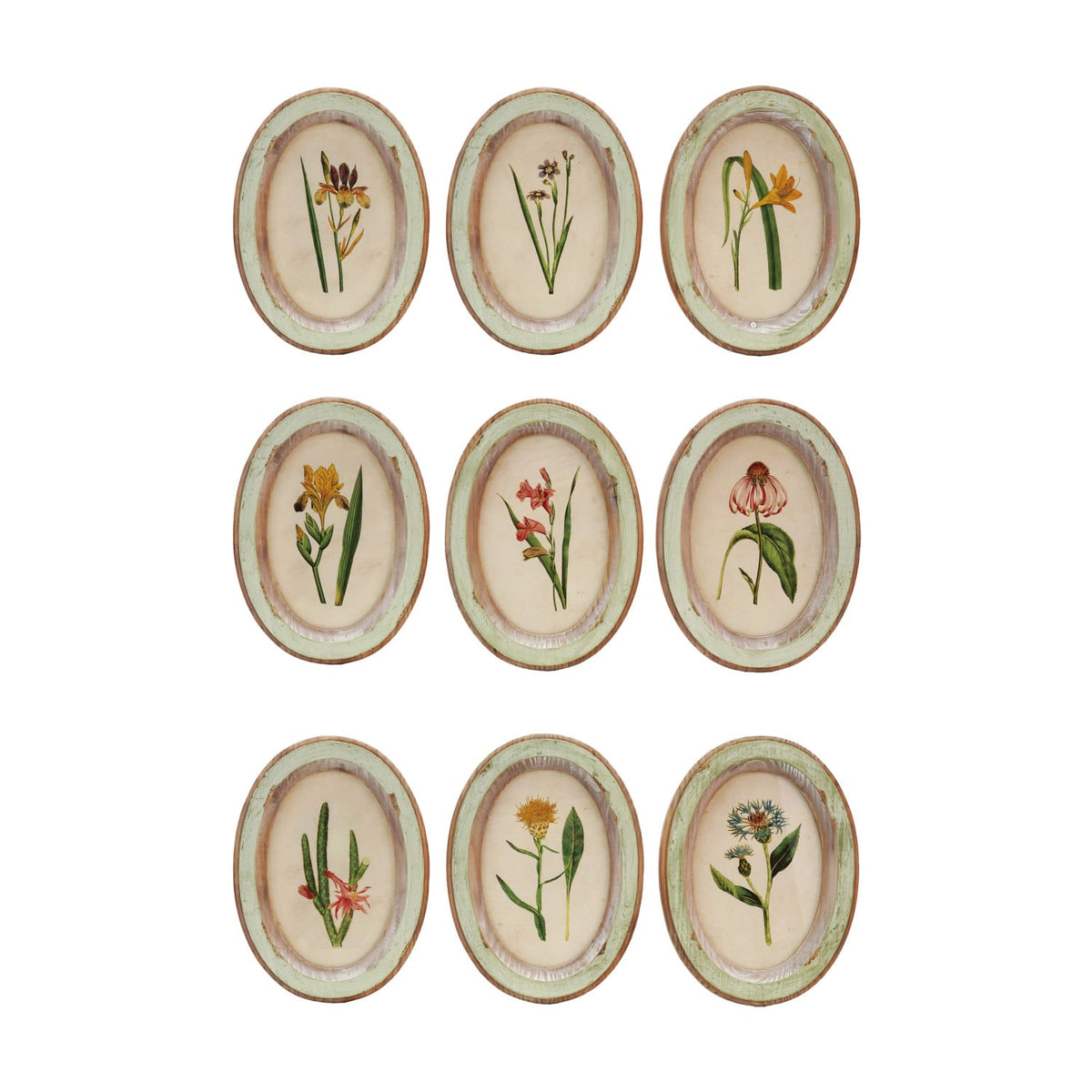 Wood Framed Flower Wall Decor | Multicolor