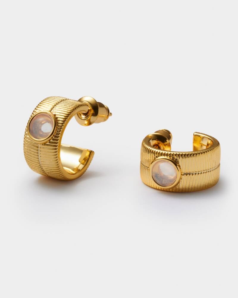 Katie Loxton Birthstone Hoop Earrings | June | Moonstone