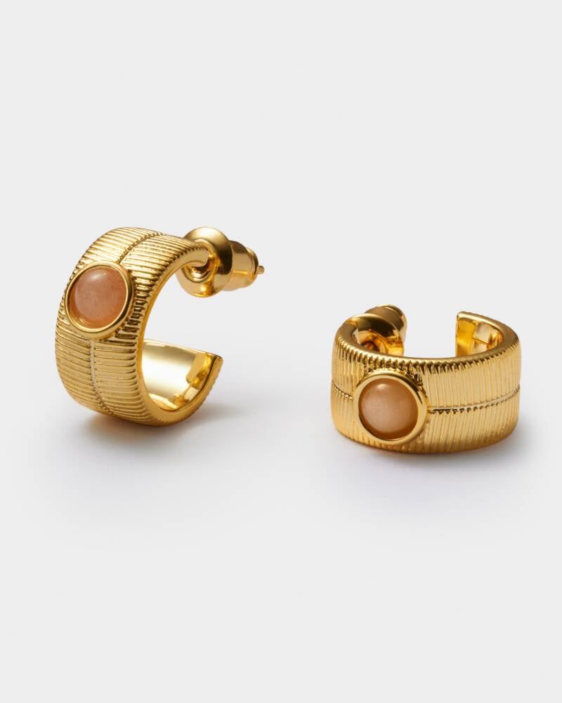 Katie Loxton Birthstone Hoop Earrings | July | Sunstone