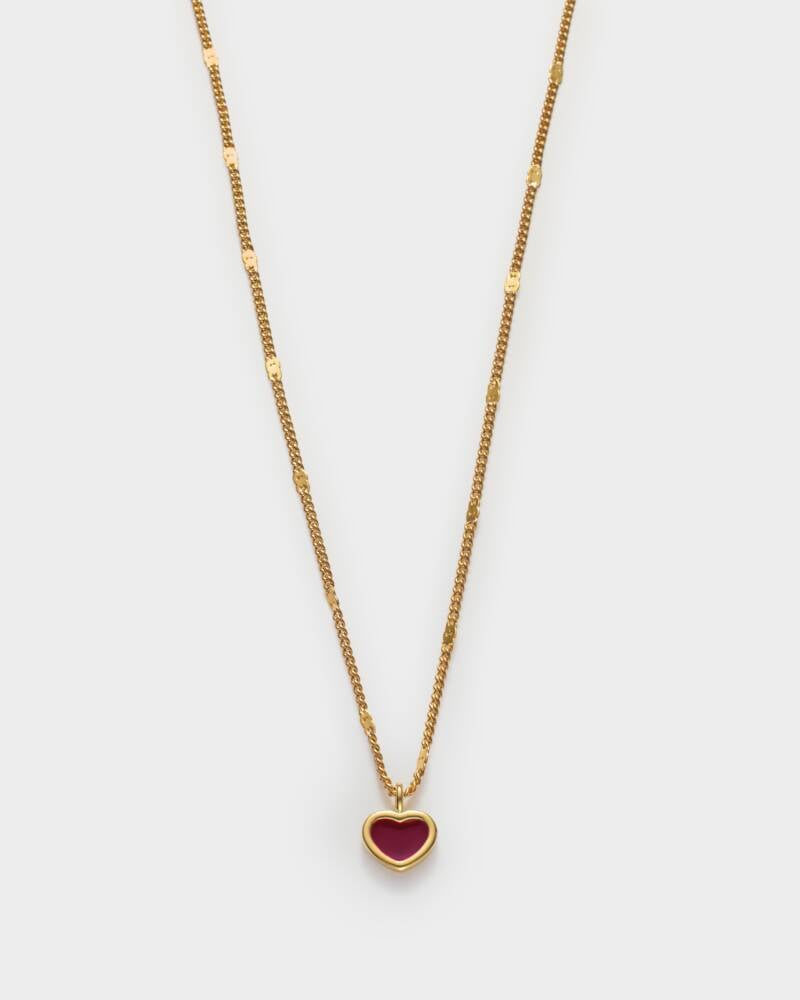 Katie Loxton Rouge Heart Necklace | Gold Coated